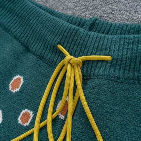 Rhude Brown Jacquard Logo Knit Shorts Green - Picture 4 of 12